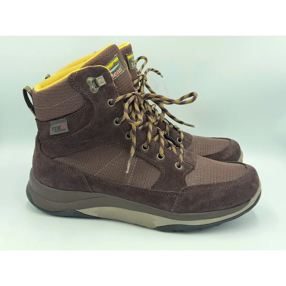 L.L. Bean Hiking Boots Mens 9 Wide Brown Suede Primaloft TEK 2.5